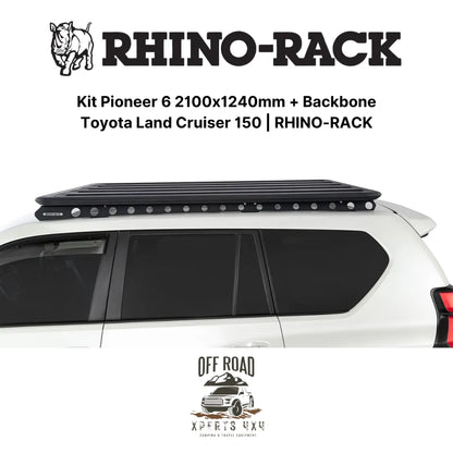 Kit Galerie de Toit 2100x1240mm avec Backbone | Toyota Land Cruiser 150 - RHINO-RACK - Toyota KDJ150/155