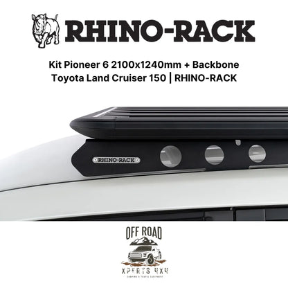 Kit Galerie de Toit 2100x1240mm avec Backbone | Toyota Land Cruiser 150 - RHINO-RACK - Toyota KDJ150/155