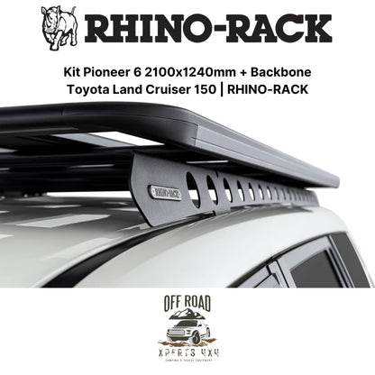 Kit Galerie de Toit 2100x1240mm avec Backbone | Toyota Land Cruiser 150 - RHINO-RACK - Toyota KDJ150/155