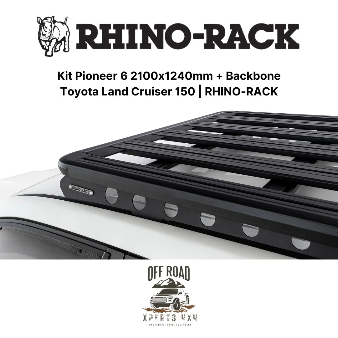 Kit Galerie de Toit 2100x1240mm avec Backbone | Toyota Land Cruiser 150 - RHINO-RACK - Toyota KDJ150/155