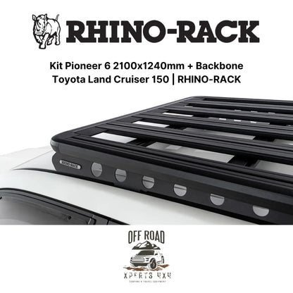 Kit Galerie de Toit 2100x1240mm avec Backbone | Toyota Land Cruiser 150 - RHINO-RACK - Toyota KDJ150/155