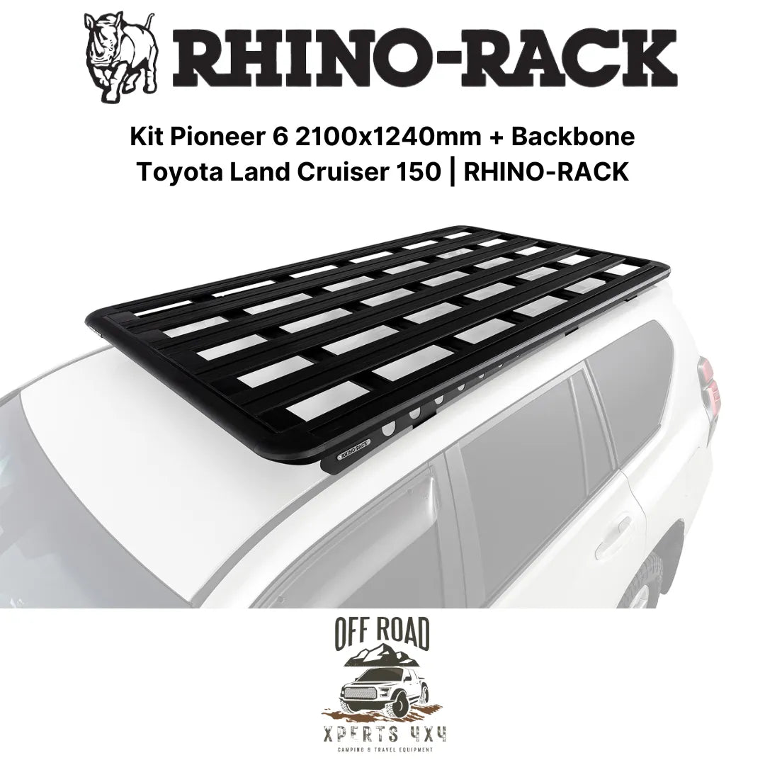 Kit Galerie de Toit 2100x1240mm avec Backbone | Toyota Land Cruiser 150 - RHINO-RACK - Toyota KDJ150/155