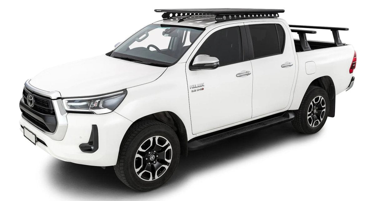 Kit Galerie de Toit + Backbone 1500x1240 mm | Toyota Hilux 2016+ DC - RHINO-RACK - Toyota Hilux 2016+