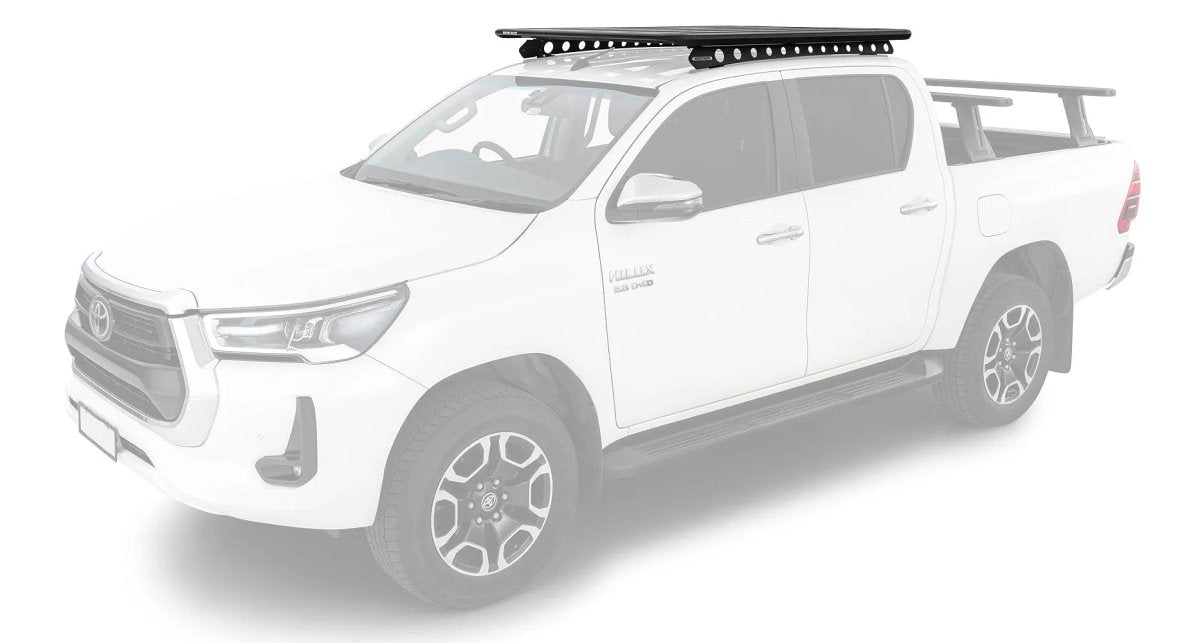 Kit Galerie de Toit + Backbone 1500x1240 mm | Toyota Hilux 2016+ DC - RHINO-RACK - Toyota Hilux 2016+