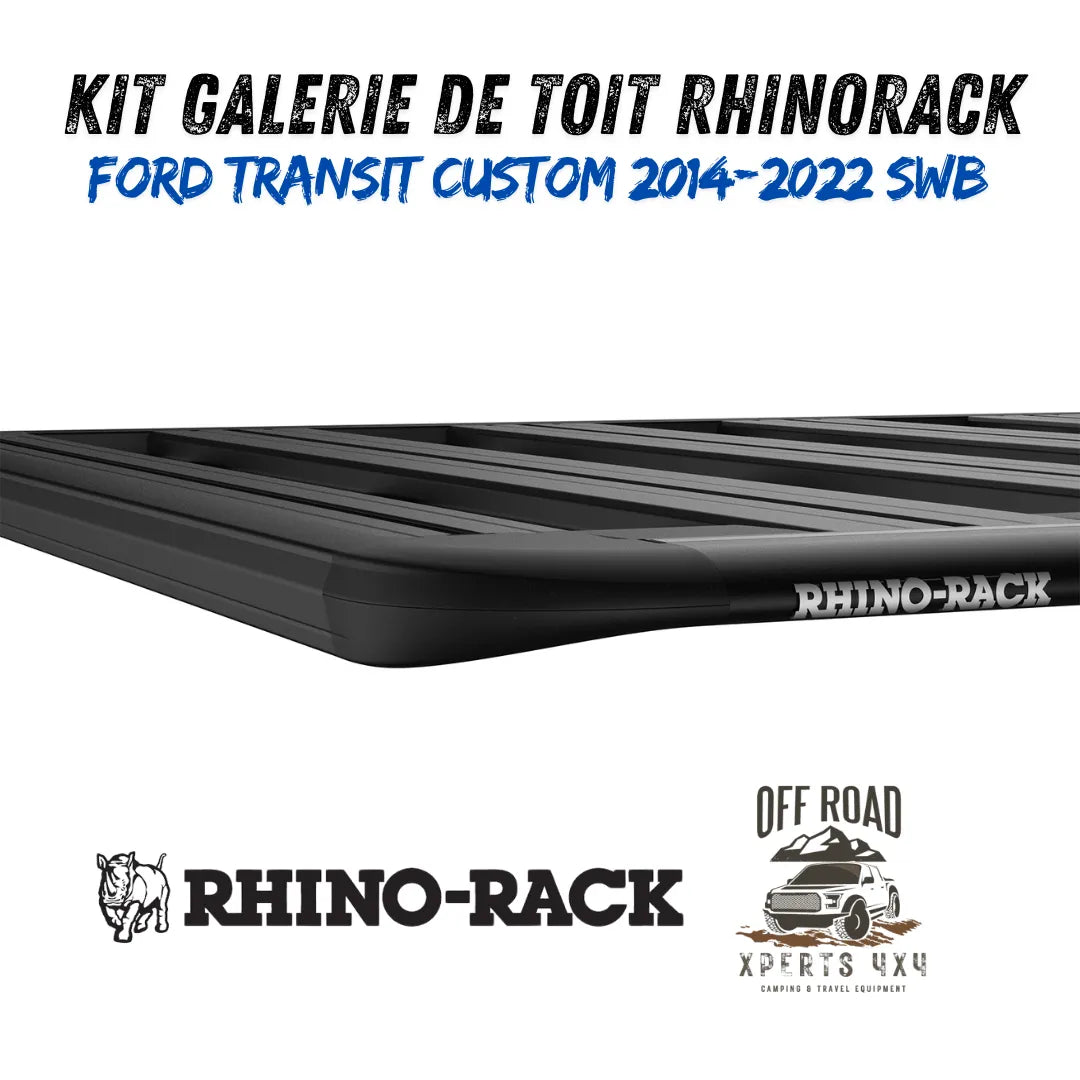 Kit Galerie de toit Ford Transit Custom SWB 2014-22 | 2700mm x 1472mm - RHINO-RACK - Ford Transit Custom