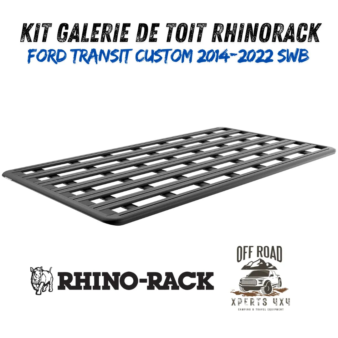 Kit Galerie de toit Ford Transit Custom SWB 2014-22 | 2700mm x 1472mm - RHINO-RACK - Ford Transit Custom