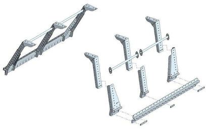 Kit Galerie sur Benne avec Multi-Rack Extensible pour Toyota Hilux REVO Extra Cab - RHINO-RACK - Toyota Hilux 2016+