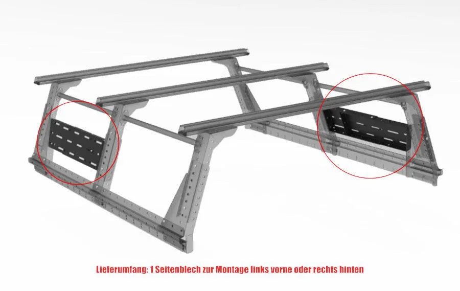 Option Fixations Latérales pour Multi-Rack Extensible Extra Cab - RHINO-RACK - Ford Ranger 2012-2022