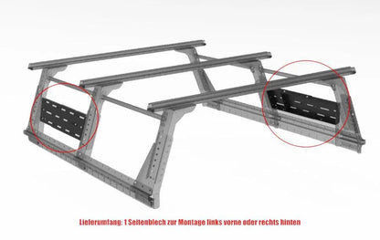 Option Fixations Latérales pour Multi-Rack Extensible Extra Cab - RHINO-RACK - Ford Ranger 2012-2022