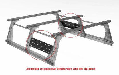 Option Fixations Latérales pour Multi-Rack Extensible Extra Cab - RHINO-RACK - Ford Ranger 2012-2022