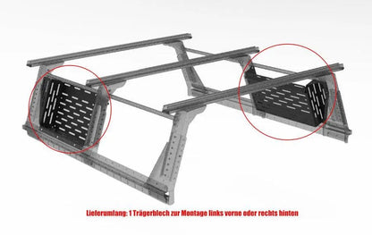 Option Plaque Molle pour Multi-Rack Extensible Extra Cab - RHINO-RACK - Ford Ranger 2012-2022