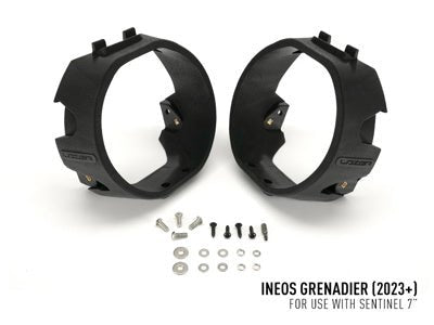 Kit Calandre Ineos Grenadier (2023+) avec 2x Sentinel 7" Standard LAZER LAMPS - INEOS Grenadier