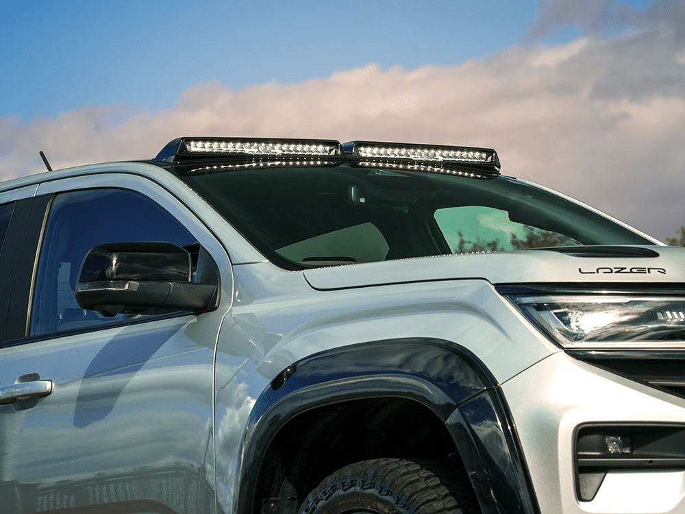 Supports de toit Ford Ranger & VW Amarok (23+) avec 2x Glide-18, noir LAZER LAMPS - Ford Ranger/Raptor 2023+