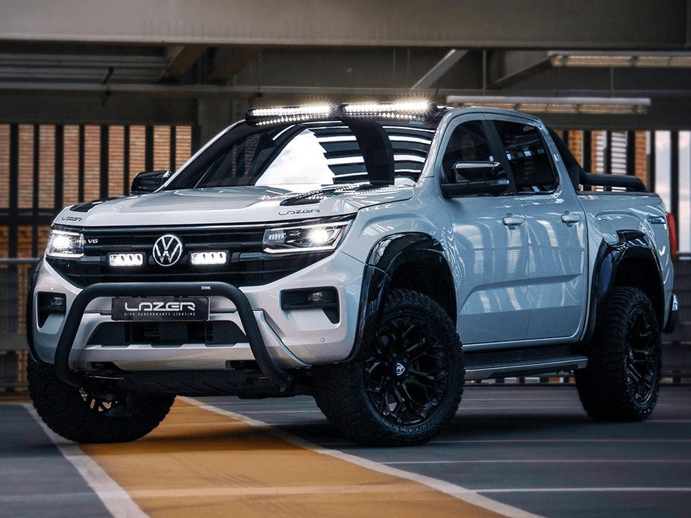 Supports de toit Ford Ranger & VW Amarok (23+) avec 2x Glide-18, noir LAZER LAMPS - Ford Ranger/Raptor 2023+