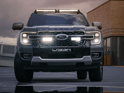 Supports de toit Ford Ranger & VW Amarok (23+) avec 2x Glide-18, noir LAZER LAMPS - Ford Ranger/Raptor 2023+