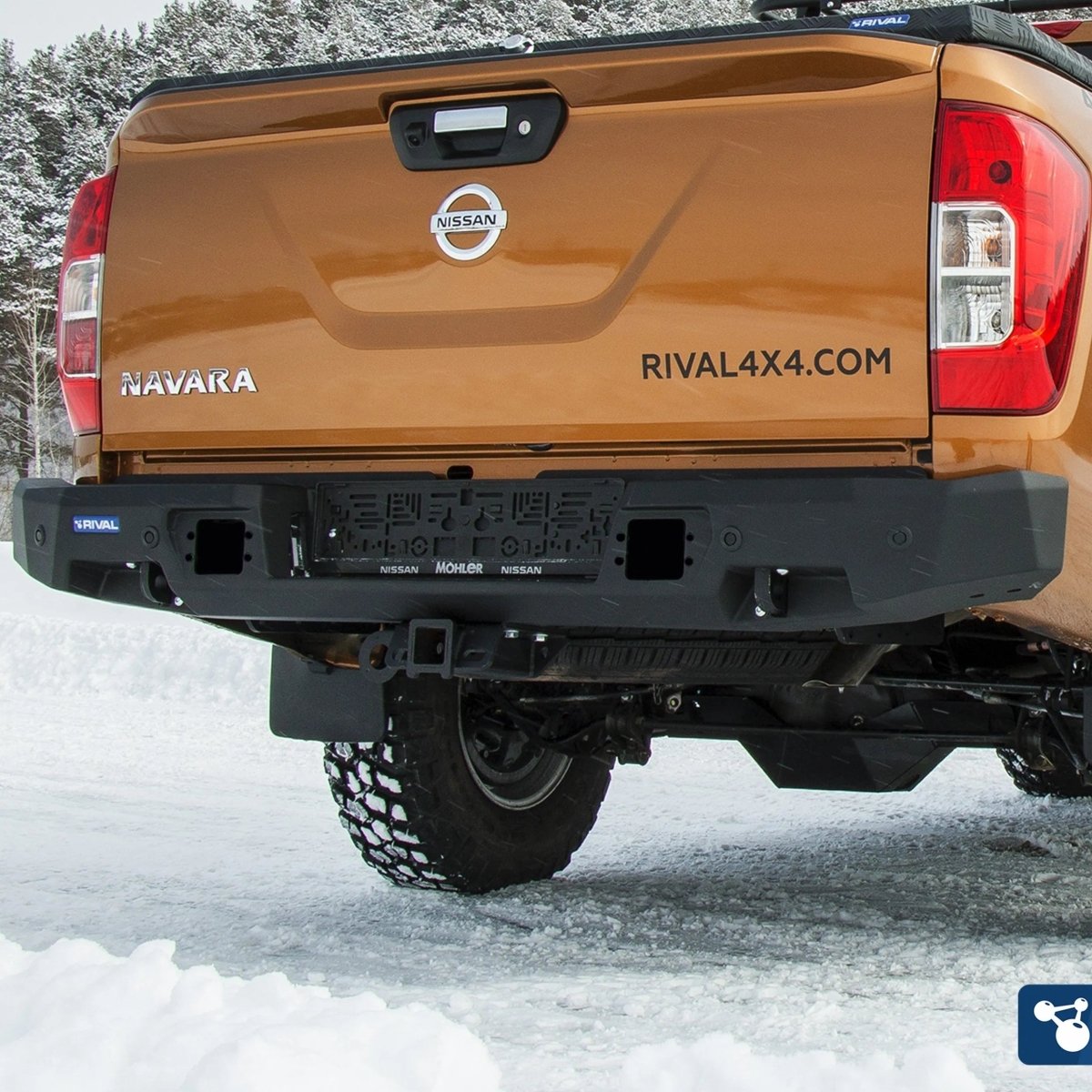 Pare-choc Arrière Aluminium Rival4x4 | Nissan Navara NP300 2015+ - Nissan Navara D23