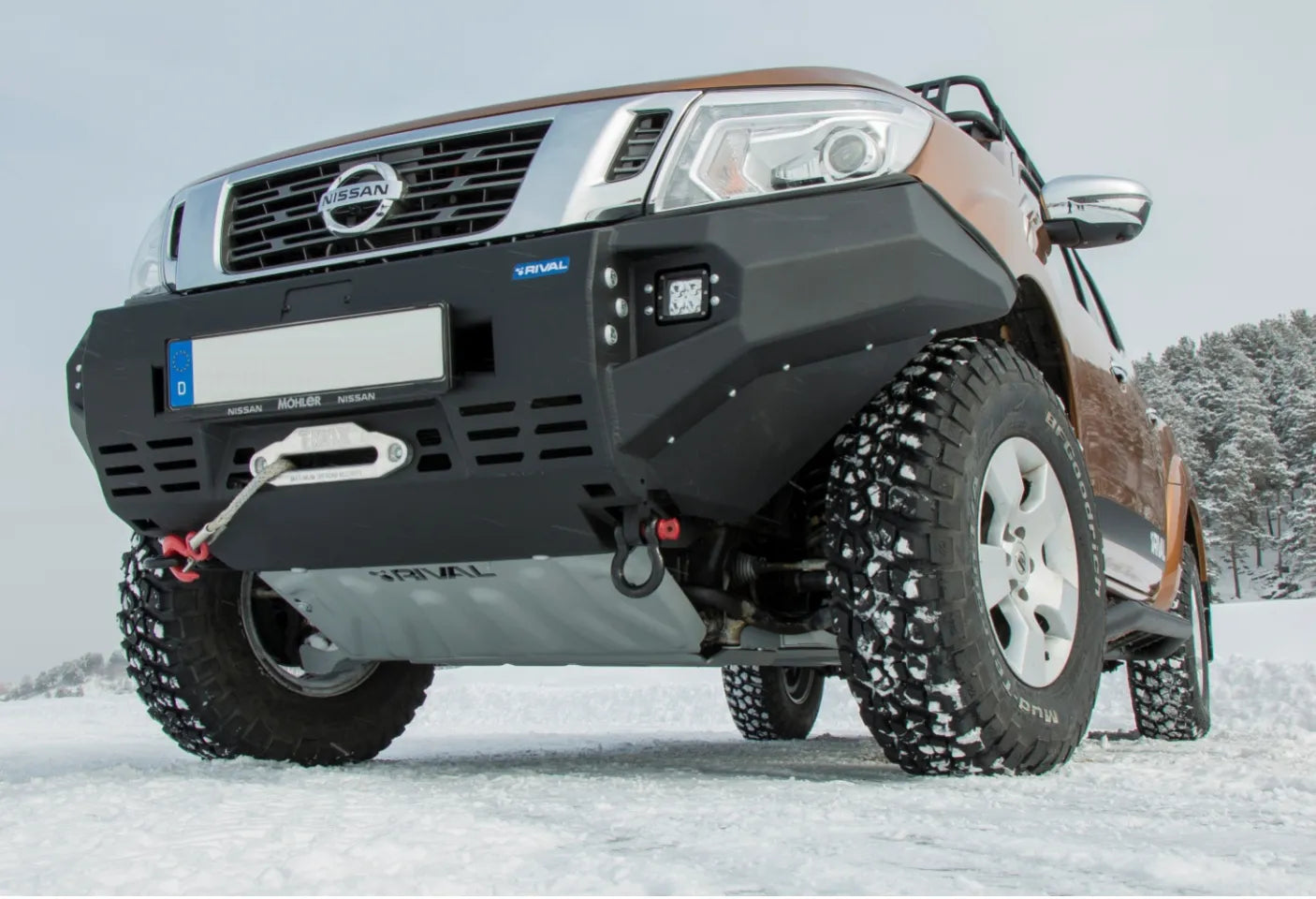 Pare-choc Avant Aluminium Rival4x4 - Nissan Navara NP300 2015+ - Nissan Navara D23