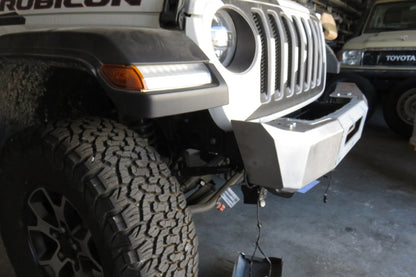 Pare-chocs avant acier Wrangler JL platine treuil intégrée Rebords courts N4-Offroad - Jeep JL