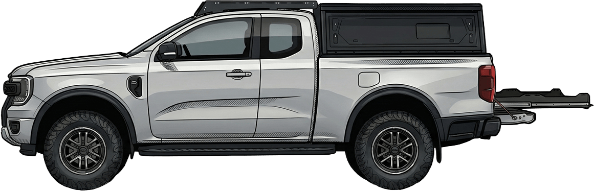 Plateau Coulissant Ford Ranger T9 Extra Cabine Predator Offroad - Ford Ranger/Raptor 2023+
