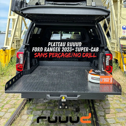 Plateau Coulissant RUUUD Ford Ranger 2023+ SUPER-CAB | Installation Sans Perçage - Ford Ranger/Raptor 2023+