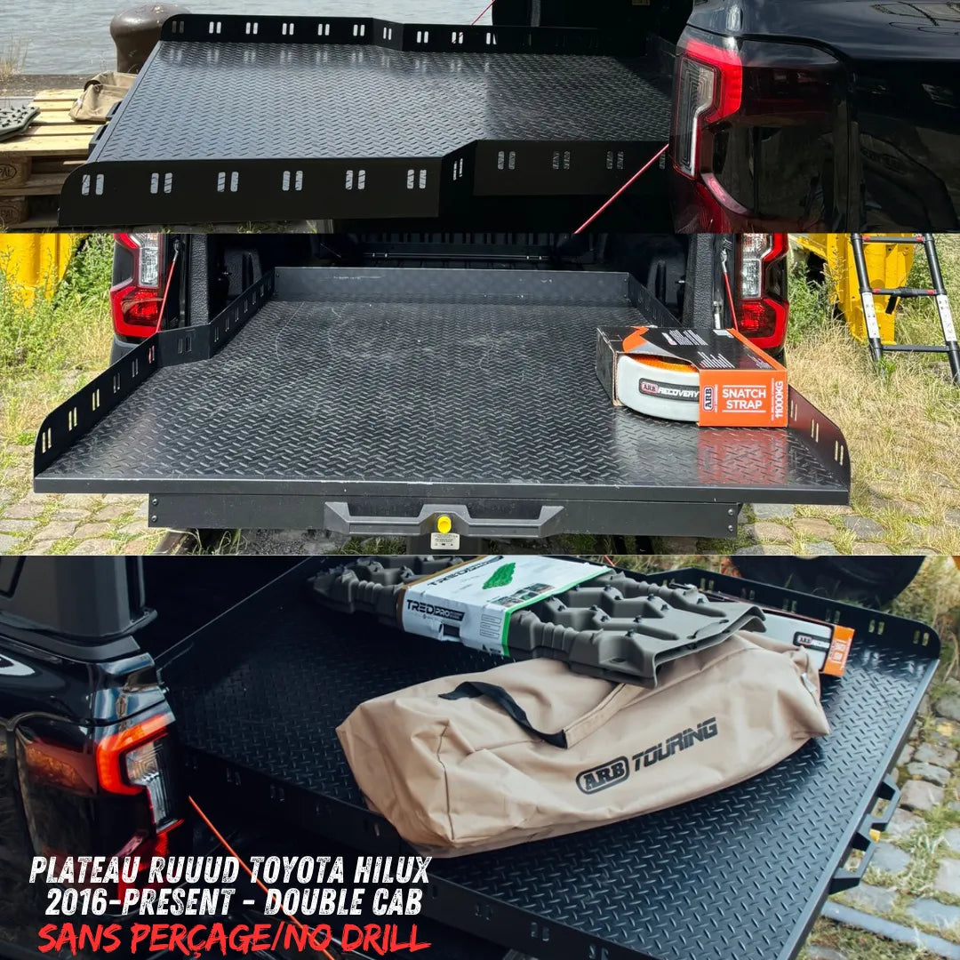 Plateau Coulissant RUUUD Toyota Hilux REVO 2016 a Present Double Cab (Sans Perçage) - Toyota Hilux 2016+