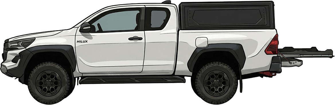 Plateau Coulissant Toyota Hilux 2016+ Extra Cabine Predator Offroad - Toyota Hilux 2016+