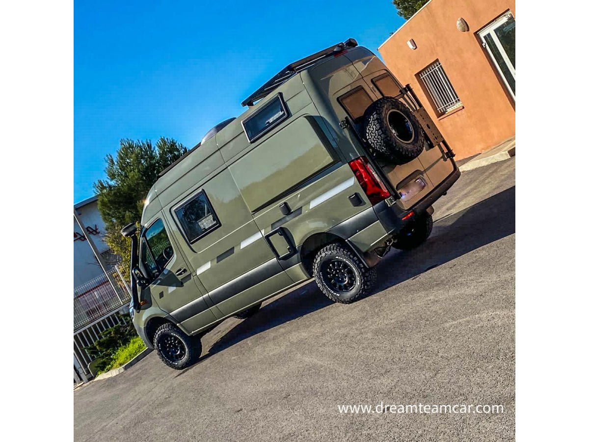 Porte roue sur porte arrière gauche Sprinter III après 2018 INOX N4-Offroad - Mercedes Sprinter 2018+
