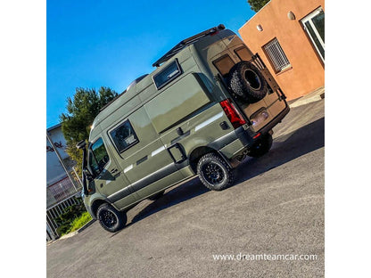 Porte roue sur porte arrière gauche Sprinter III après 2018 INOX N4-Offroad - Mercedes Sprinter 2018+