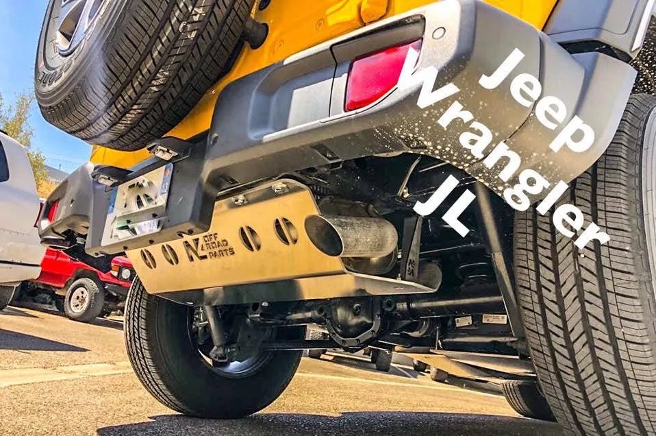 Blindage Arrière Silencieux 6mm Aluminium Jeep Wrangler JL | N4 Offroad - Jeep JL