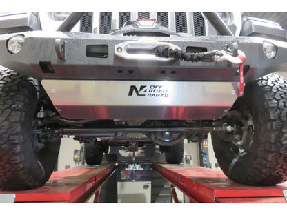 Ski de protection avant en aluminium de 8mm pour Jeep Wrangler JL et Gladiator avec pare chocs Warn N4-Offroad - Jeep JL