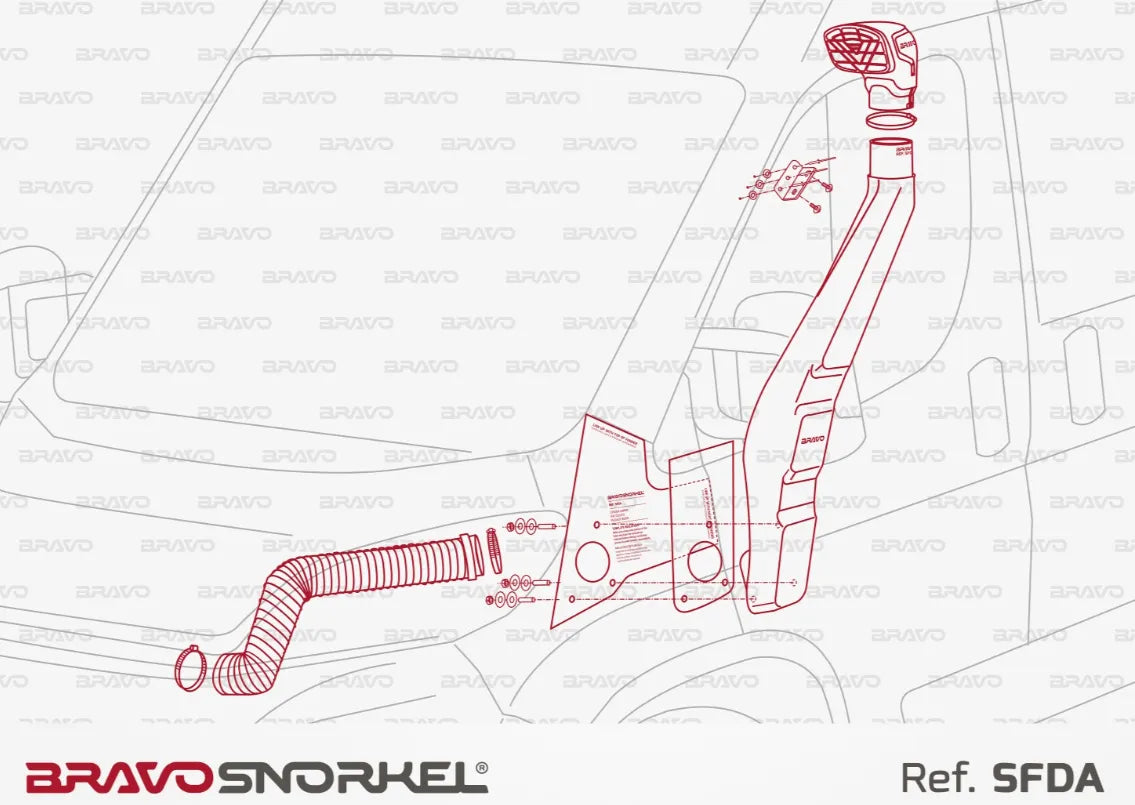 Snorkel Bravo 4x4 - Fiat Ducato 2006+ - Fiat Ducato 2006+