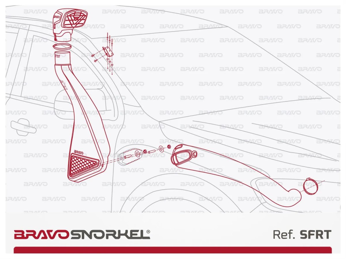 Snorkel Bravo 4x4 - Ford Ranger Raptor 2018-2022 - Ford Raptor 2018-2022