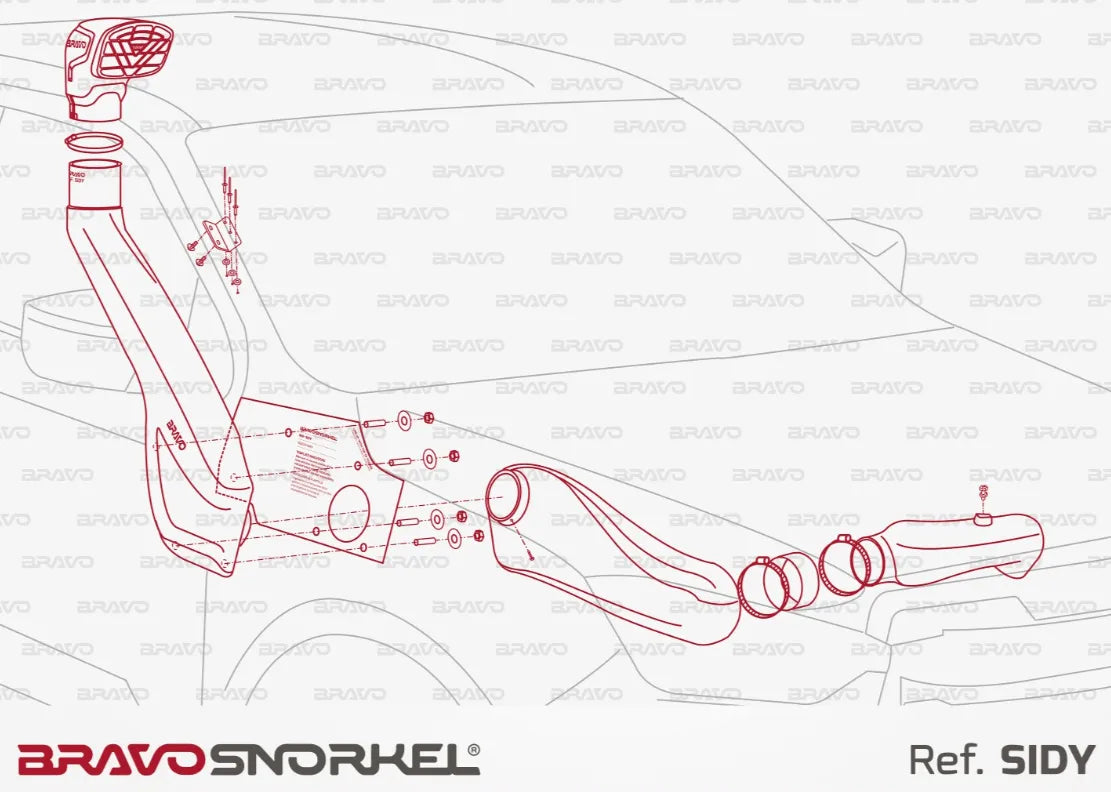 Snorkel Bravo 4x4 - Isuzu D-Max 2020+ - Isuzu Dmax 2012-2020