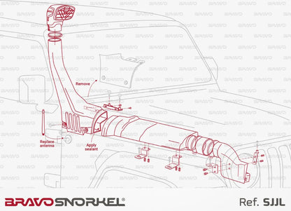 Snorkel Bravo 4x4 - Jeep Wrangler JL / Gladiator JT - Jeep JL