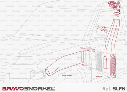 Snorkel Bravo 4x4 - Land Rover Defender 2019+ - Defender 130