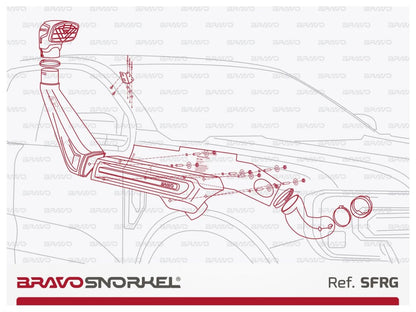 Snorkel Ford Ranger T9 2023+ | BRAVO SNORKEL - Ford Ranger PHEV 2025+