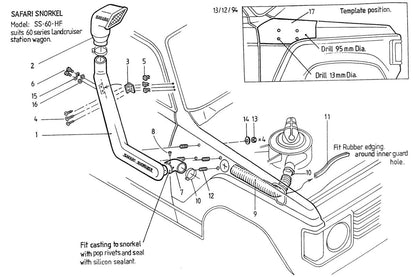 Snorkel Safari4x4 - Land Cruiser HJ60 HJ61 -