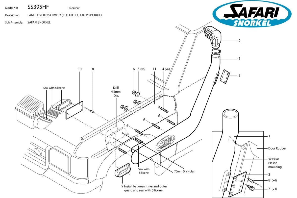 Snorkel Safari4x4 - Land Rover Discovery Série 2 TD5 V8 -