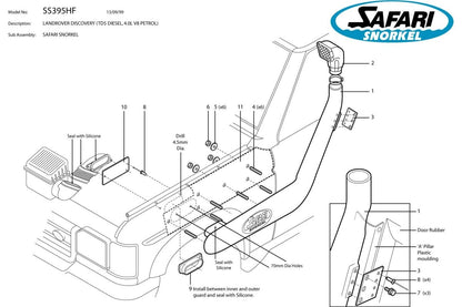 Snorkel Safari4x4 - Land Rover Discovery Série 2 TD5 V8 -