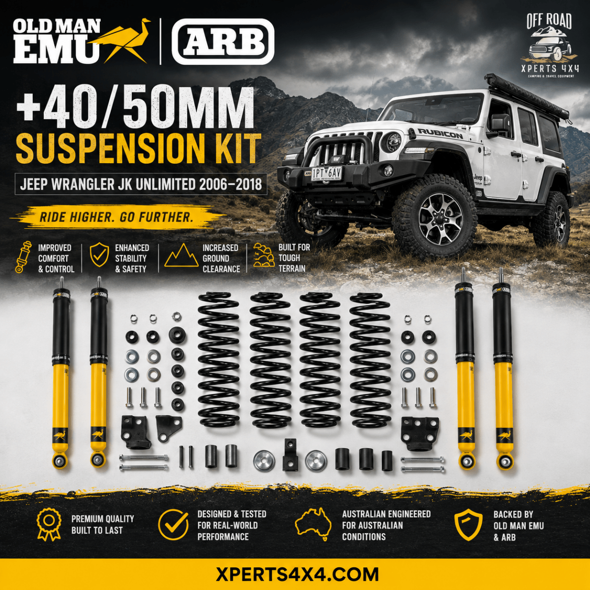 Kit de Suspension OME Jeep Wrangler JK UNLIMITED 2006-2018 (+40/50mm) - Jeep JK