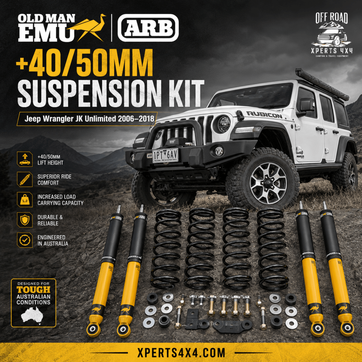 Kit de Suspension OME Jeep Wrangler JK UNLIMITED 2006-2018 (+40/50mm) - Jeep JK