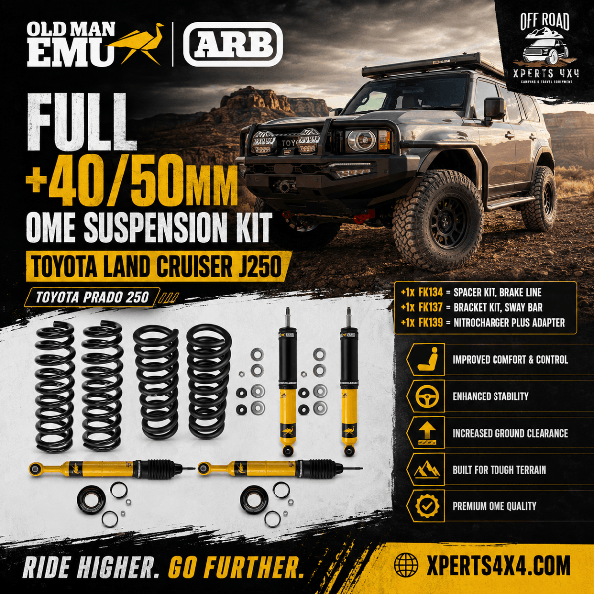 Kit Suspension OME +40/50mm - Toyota Land Cruiser Prado J250 2.8L Diesel - Toyota Land Cruiser J250