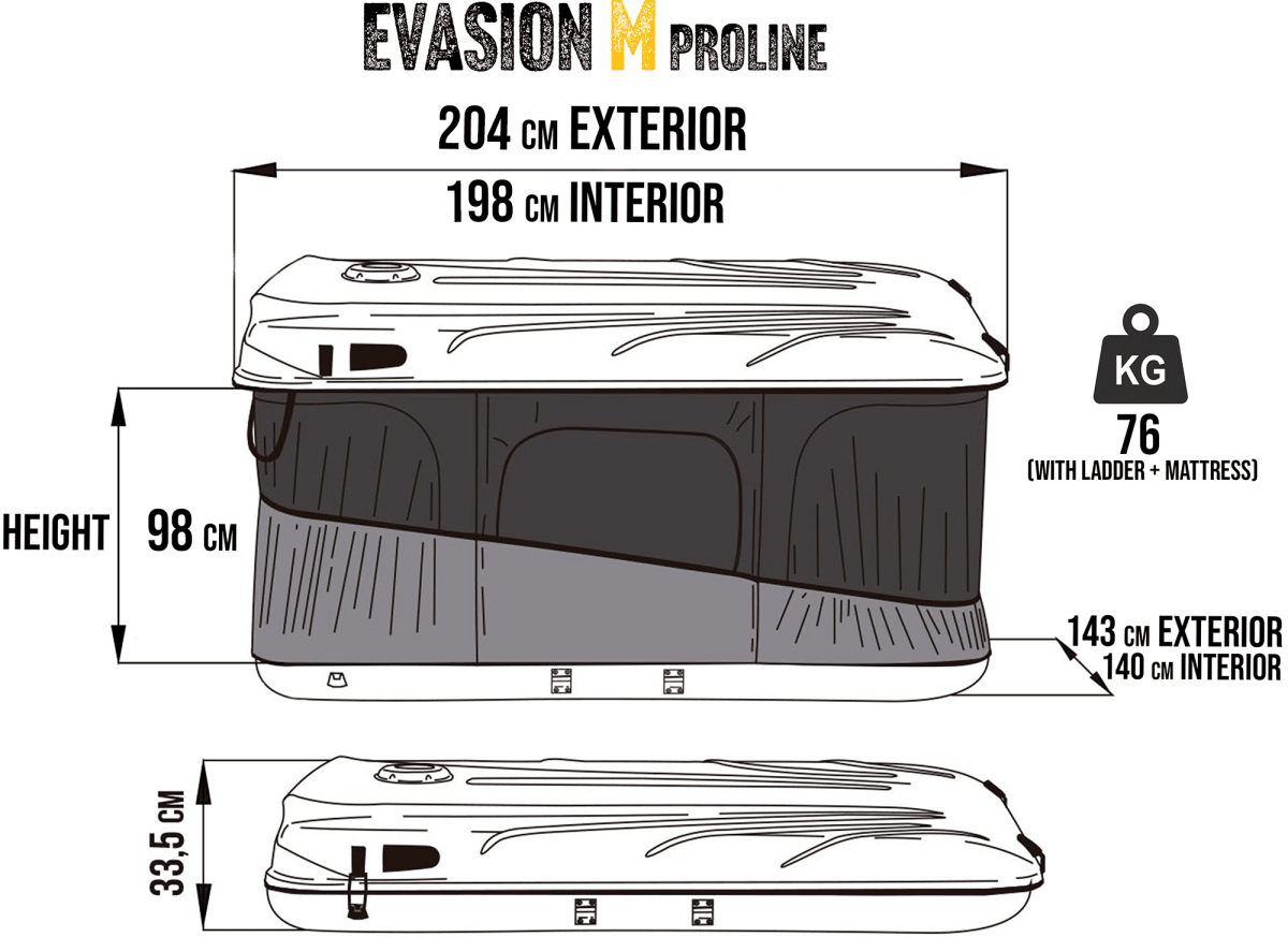 Tente de Toit James Baroud PROLINE Evasion - BYD Shark 2024+