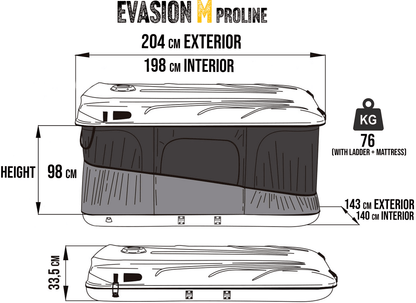 Tente de Toit James Baroud PROLINE Evasion - BYD Shark 2024+