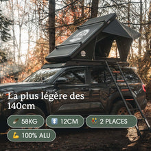 Tente de Toit Summit 140 GO OVERLAND – Coque Aluminium Ultra-Légère - BYD Shark 2024+