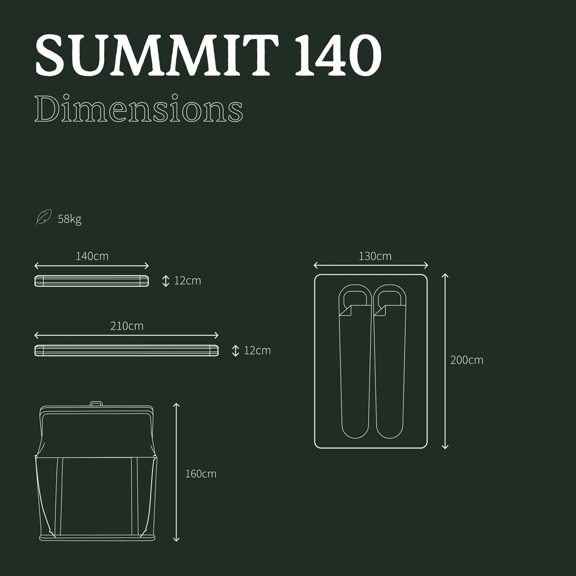 Tente de Toit Summit 140 GO OVERLAND – Coque Aluminium Ultra-Légère - BYD Shark 2024+