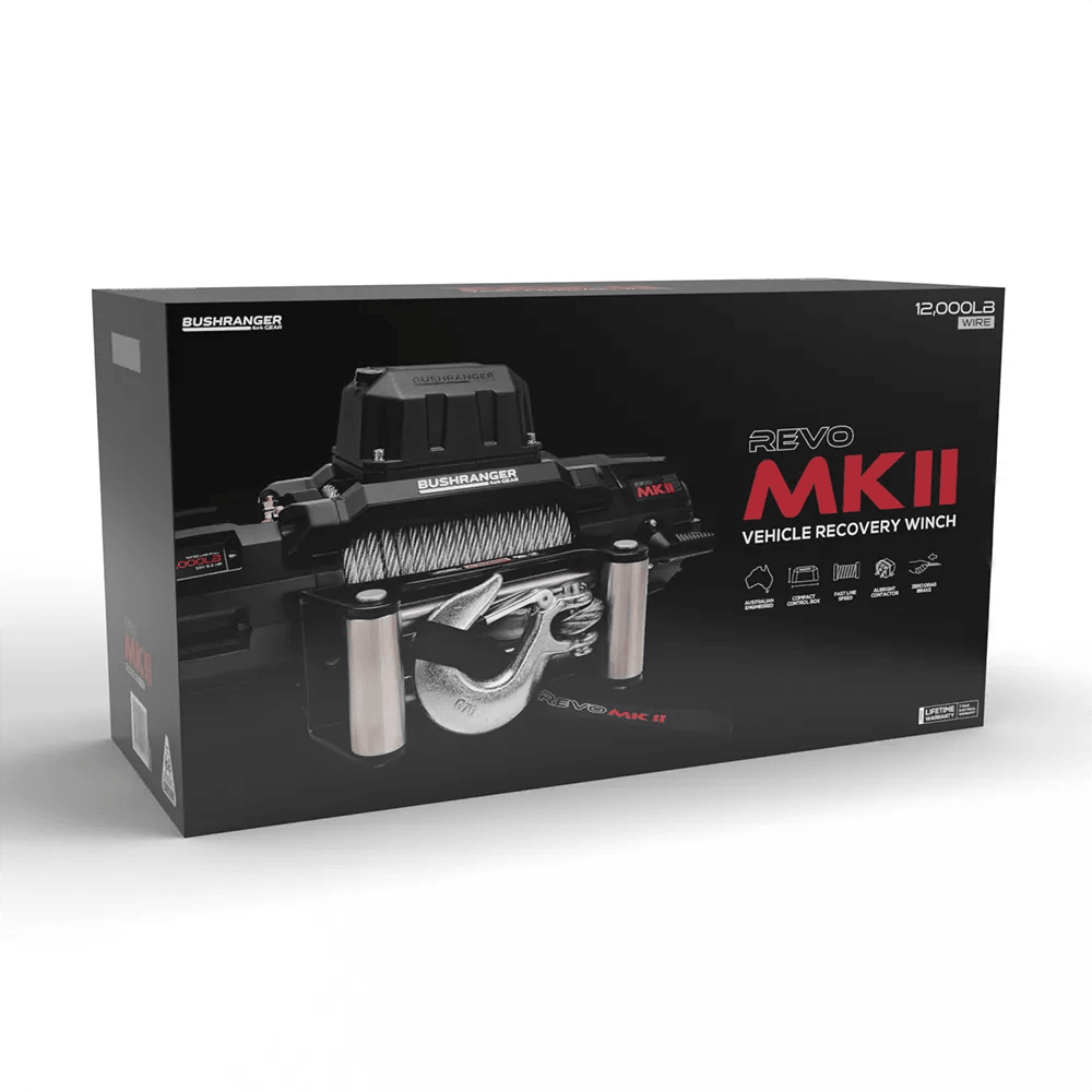 Treuil Bushranger REVO 12S MKII 5443kg - Acier ou Synthétique - BYD Shark 2024+