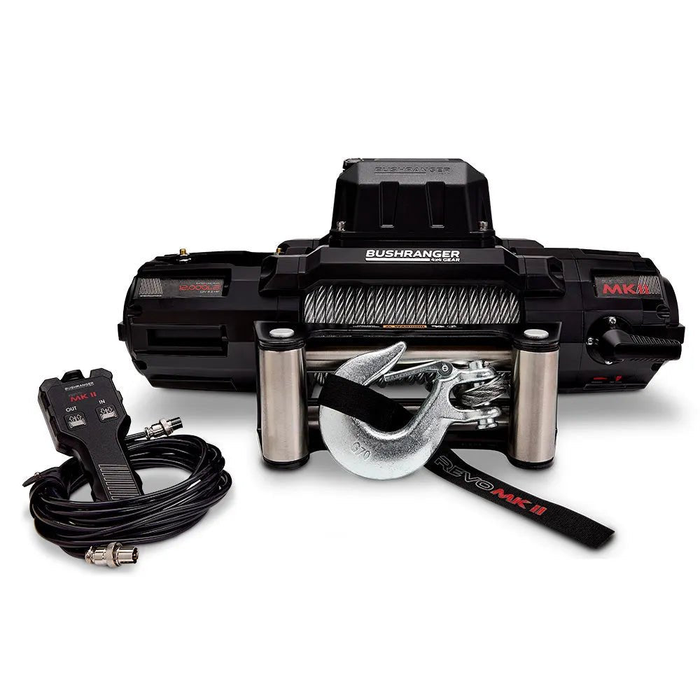 Treuil Bushranger REVO 12S MKII 5443kg - Acier ou Synthétique - BYD Shark 2024+