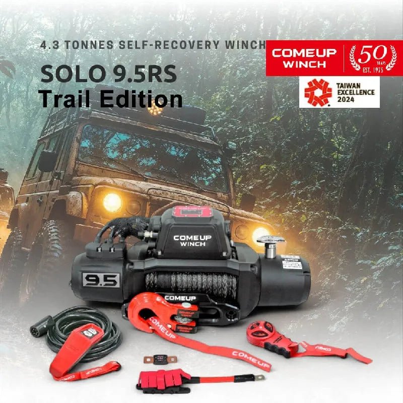 Treuil COMEUP SOLO 9.5 RS 12V - 4 309 kg - Câble Synthétique - BYD Shark 2024+