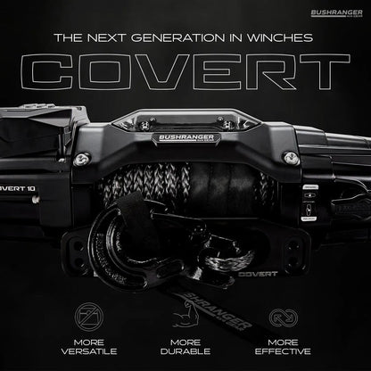 Treuil COVERT 10S Bushranger | 12V | 4536 KG | Synthetique - BYD Shark 2024+